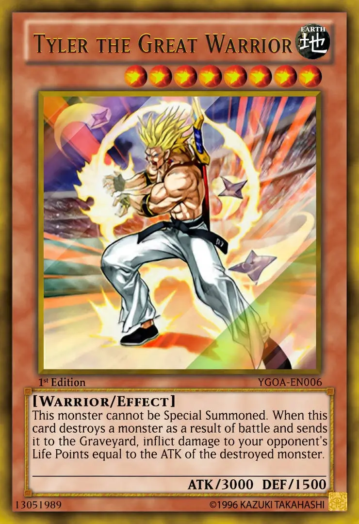 La carta di tyler the great warrior