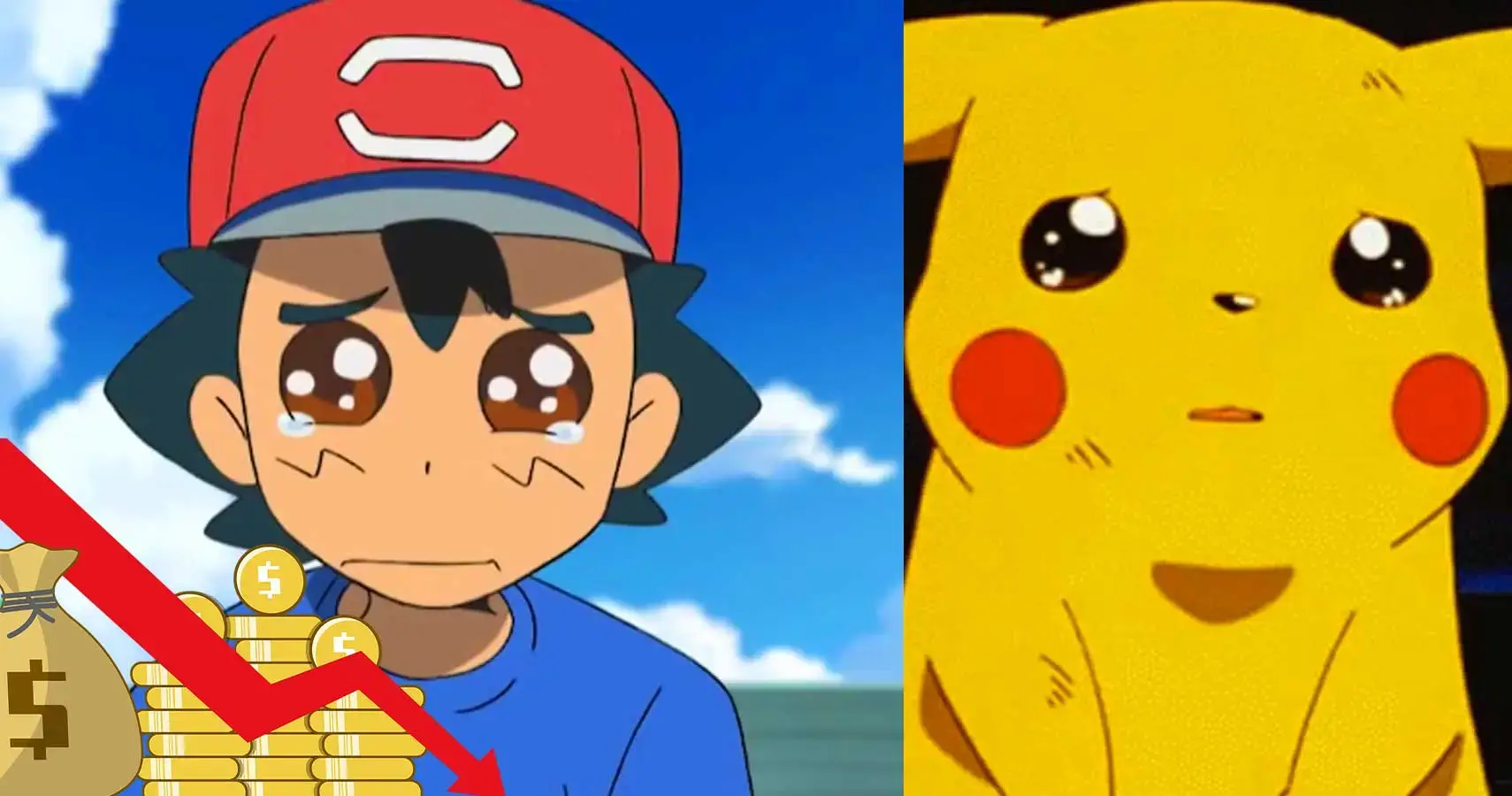 Ash e pikachu tristi