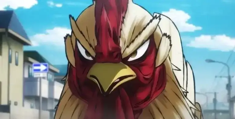 Pollo con sguardo intenso